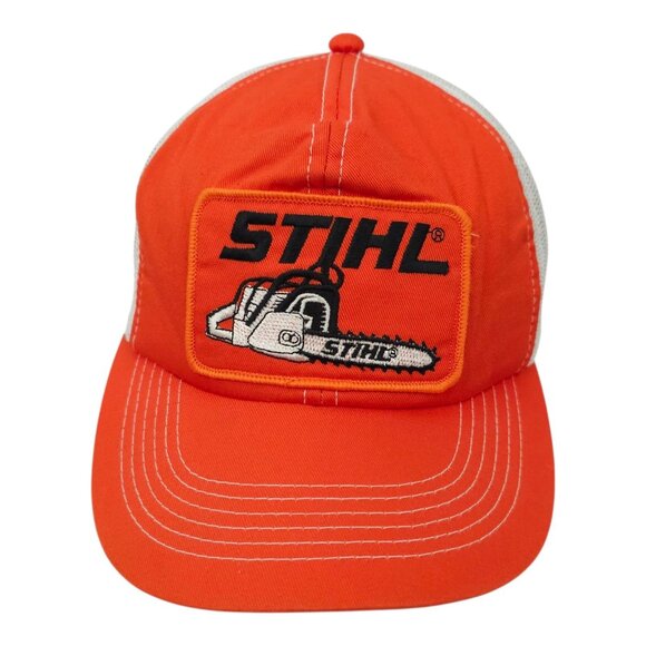 Stihl Chainsaw Logo Patch Mesh Snapback Cap Hat Trucker Baseball Foam Outdoor - Picture 14 of 14